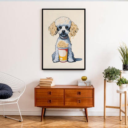 Noodle Poodle Pet Portrait Print