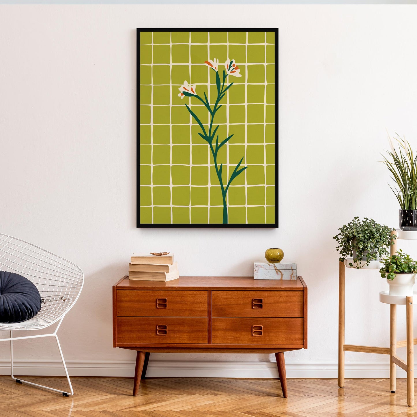 Retro Minimalist Green Nature Poster