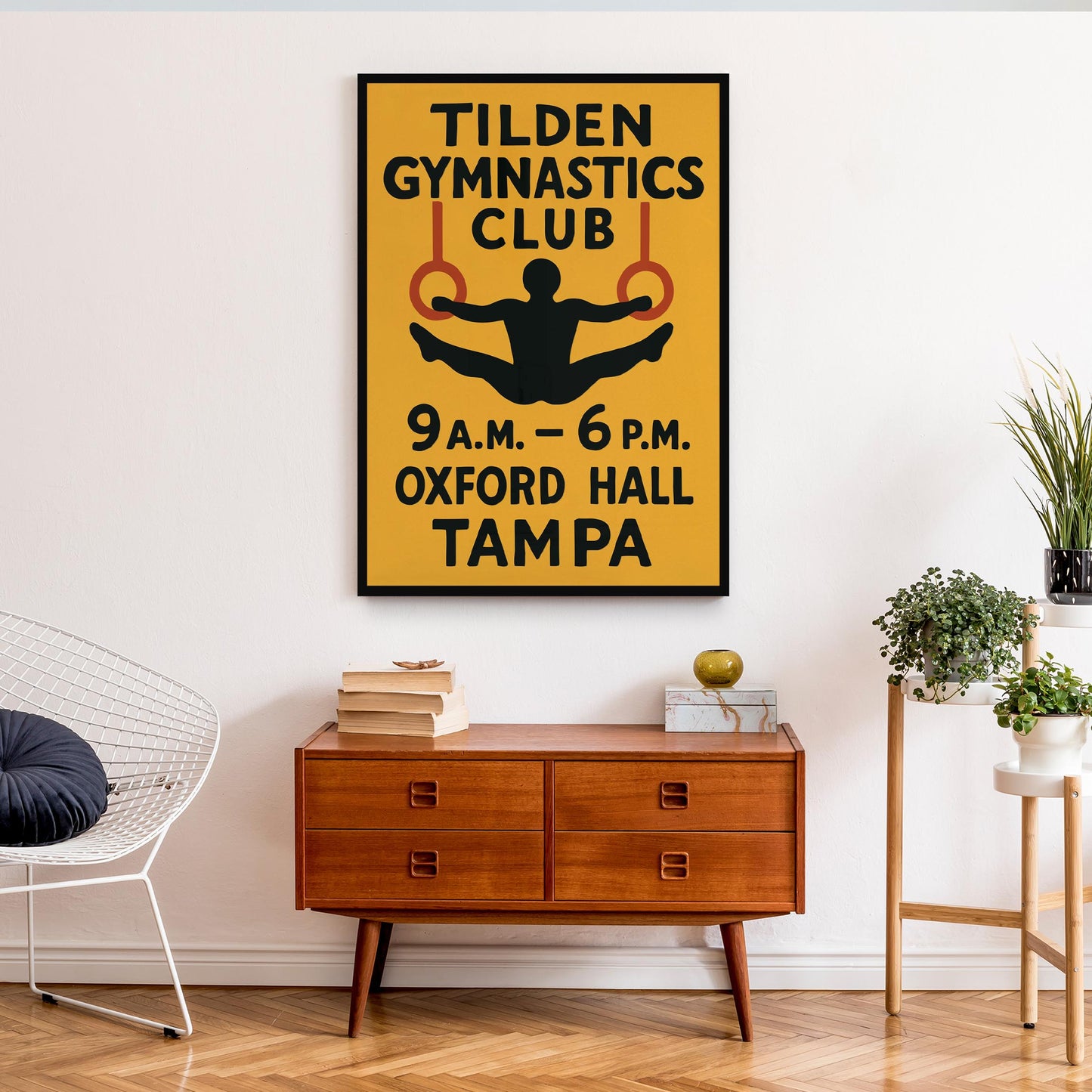 Retro Gymnastics Rings Poster