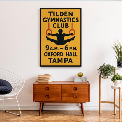 Retro Gymnastics Rings Poster