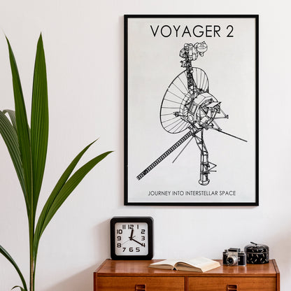 Voyager 2 Space Probe Poster