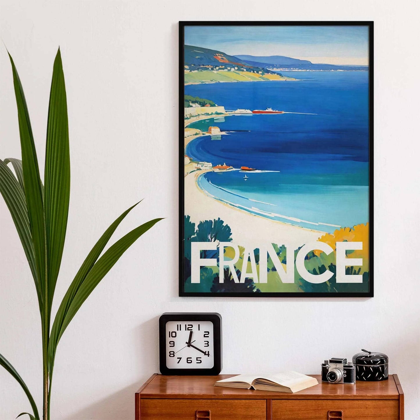 France Coastal Travel Art Poster
