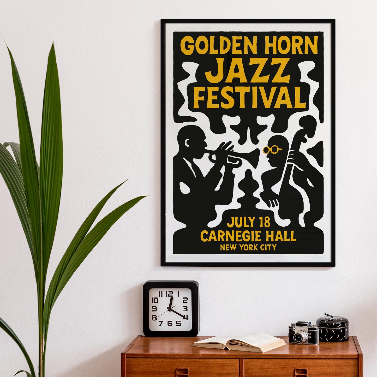 Retro Jazz Festival Poster Print