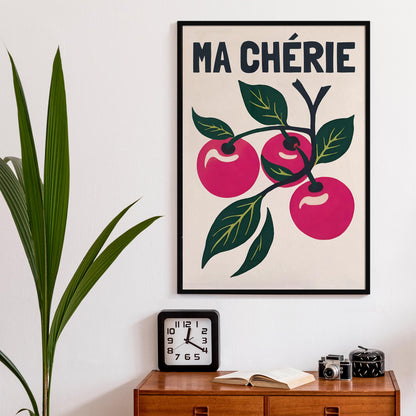 Ma Cherie Cherry Art Print Poster