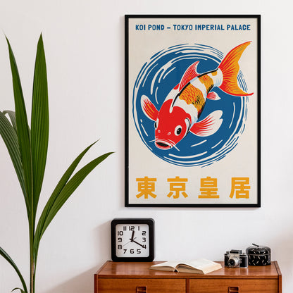 Tokyo Koi Pond Poster - Imperial Palace