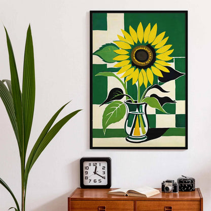 Bold Sunflower Still Life Poster
