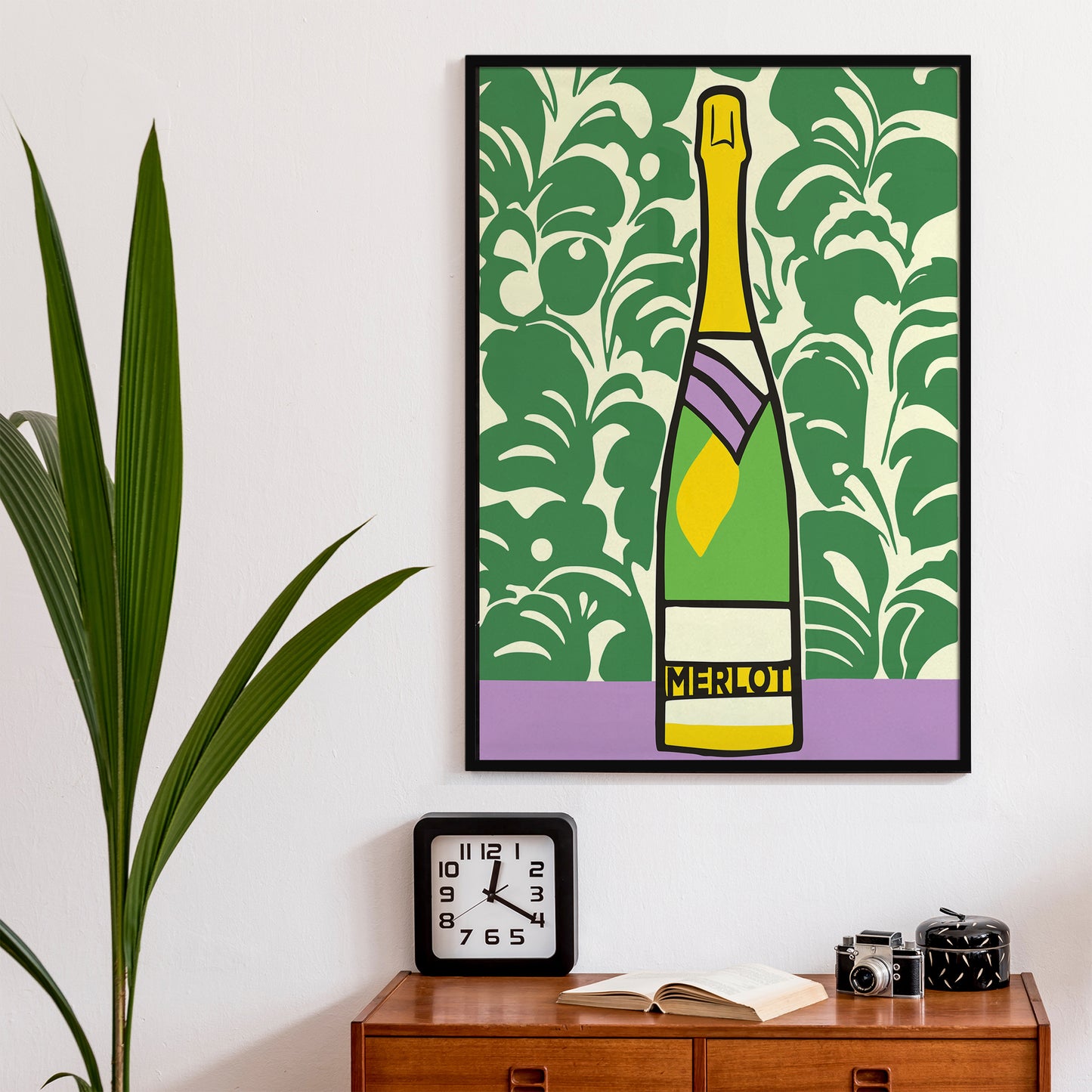 Merlot Champagne Vintage Poster