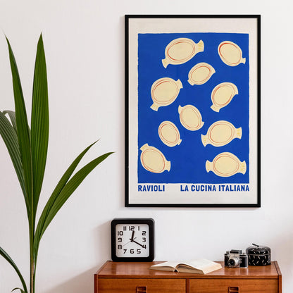 Ravioli Pasta Pattern Poster Print