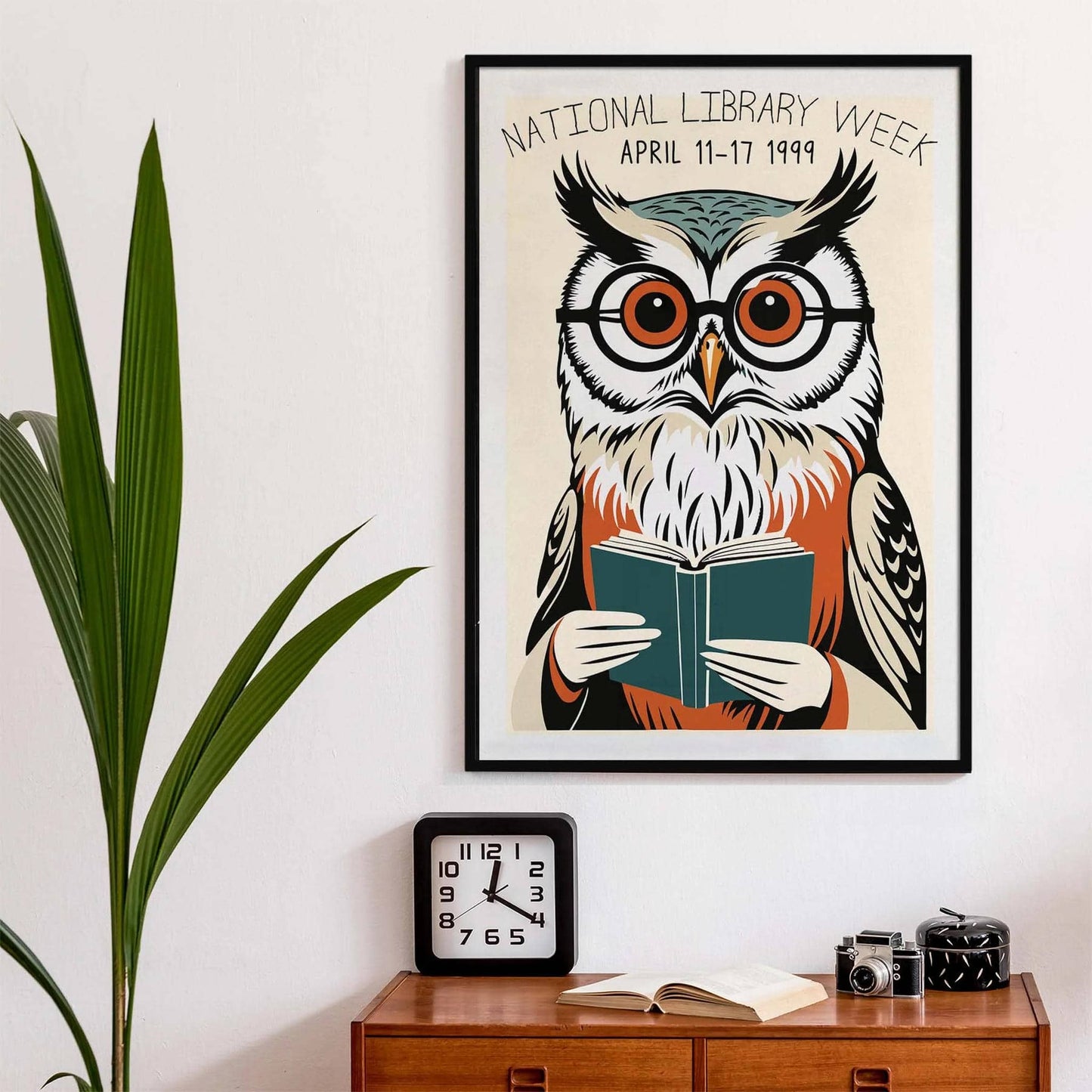 1999 Library Week Owl Art Print