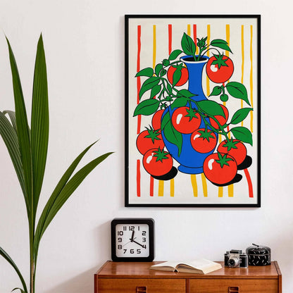 Tomato Vine Vase Art Print