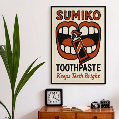 Sumiko Toothpaste Vintage Ad Poster