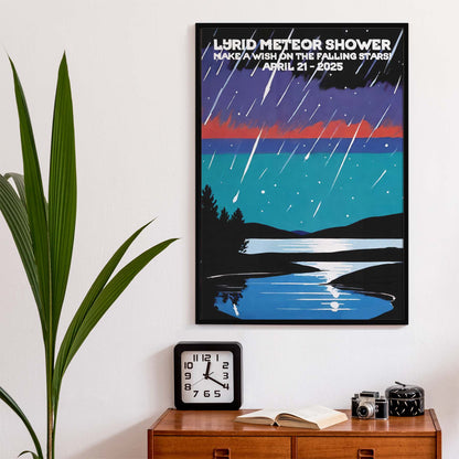 Lyra Constellation Meteor Shower Poster