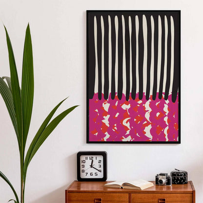 Bold Abstract Drip and Red Poster