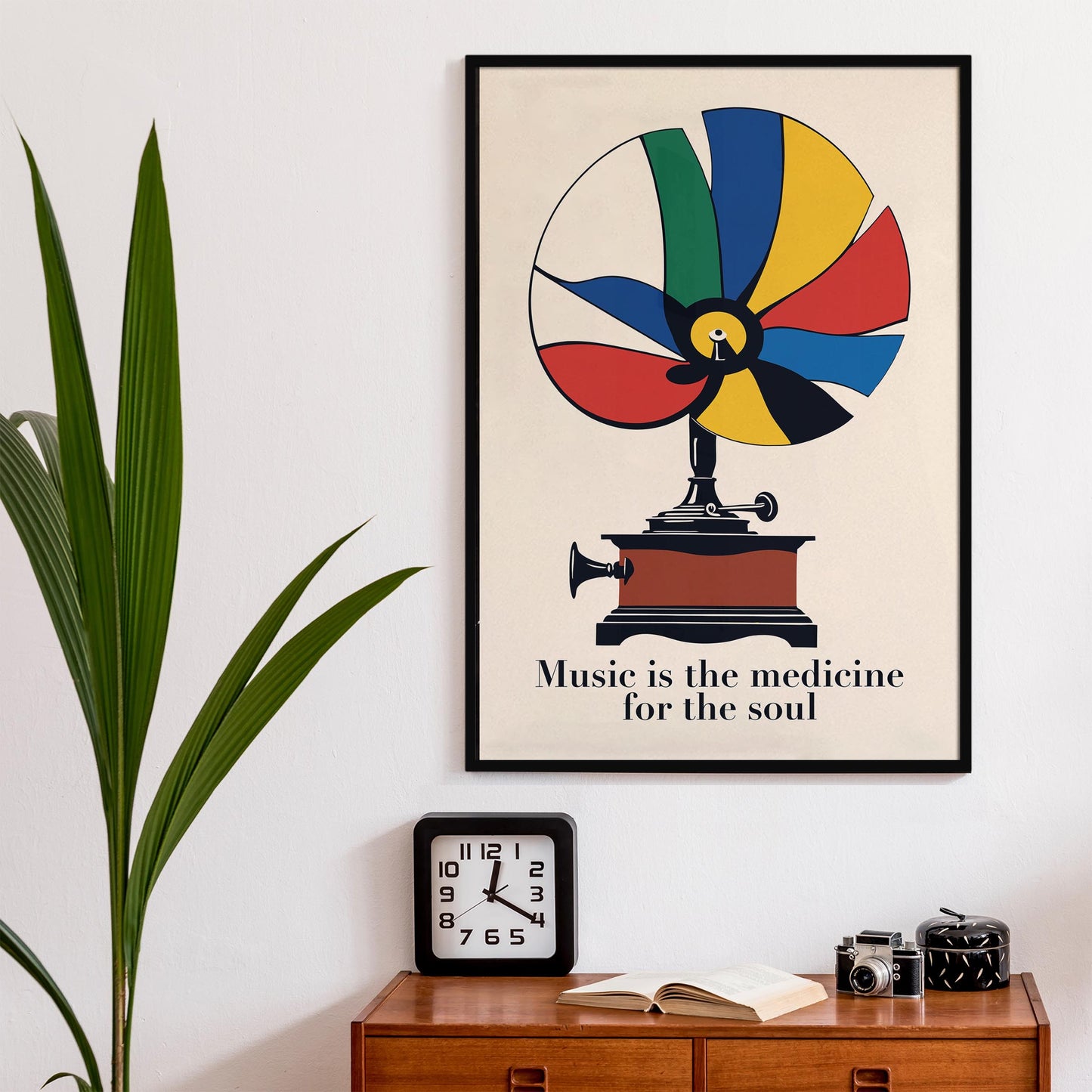 Vintage Gramophone Music Poster