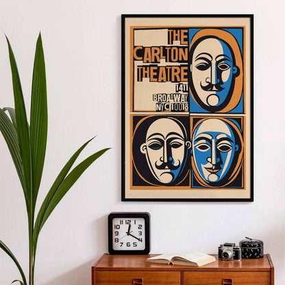 Carlton Theater Masks Poster Print