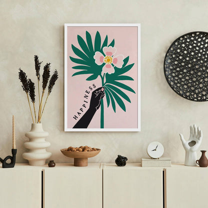 Happiness Floral Art Print