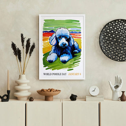 World Poodle Day Watercolor Poster