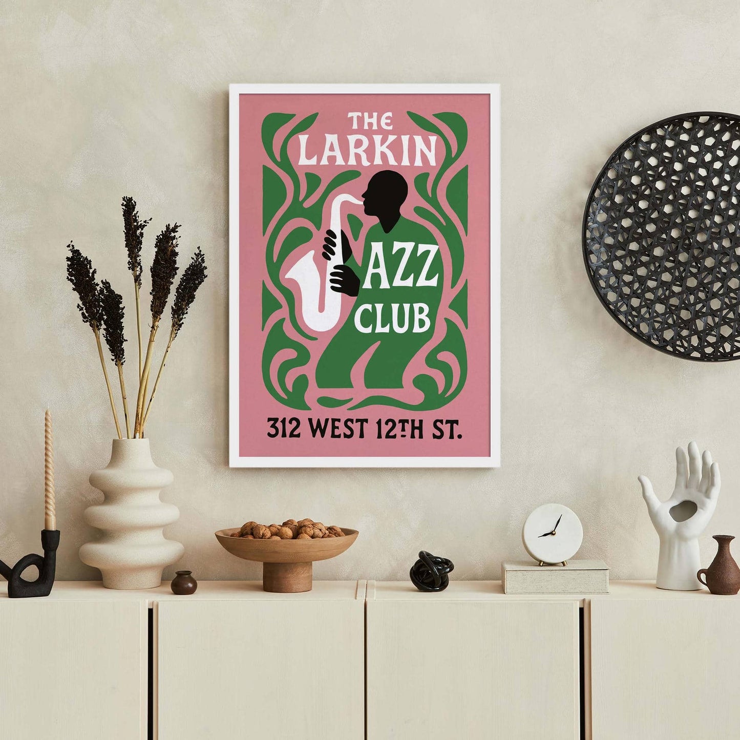Retro Jazz Night Art Print
