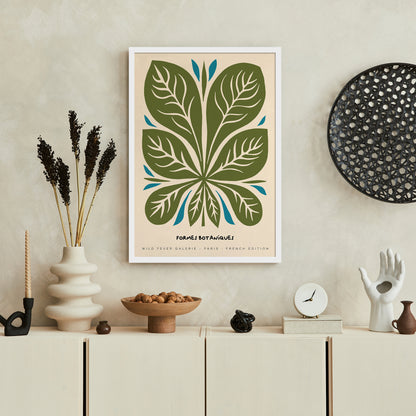 Green Leaf Botanique Art Print