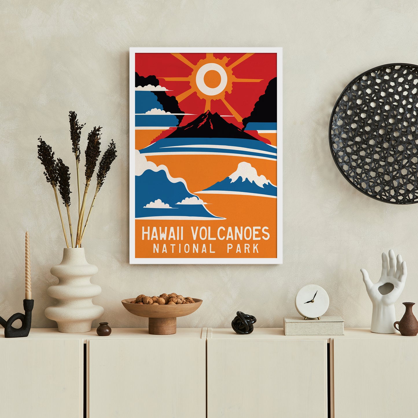 Hawaii Volcanoes Travel Poster