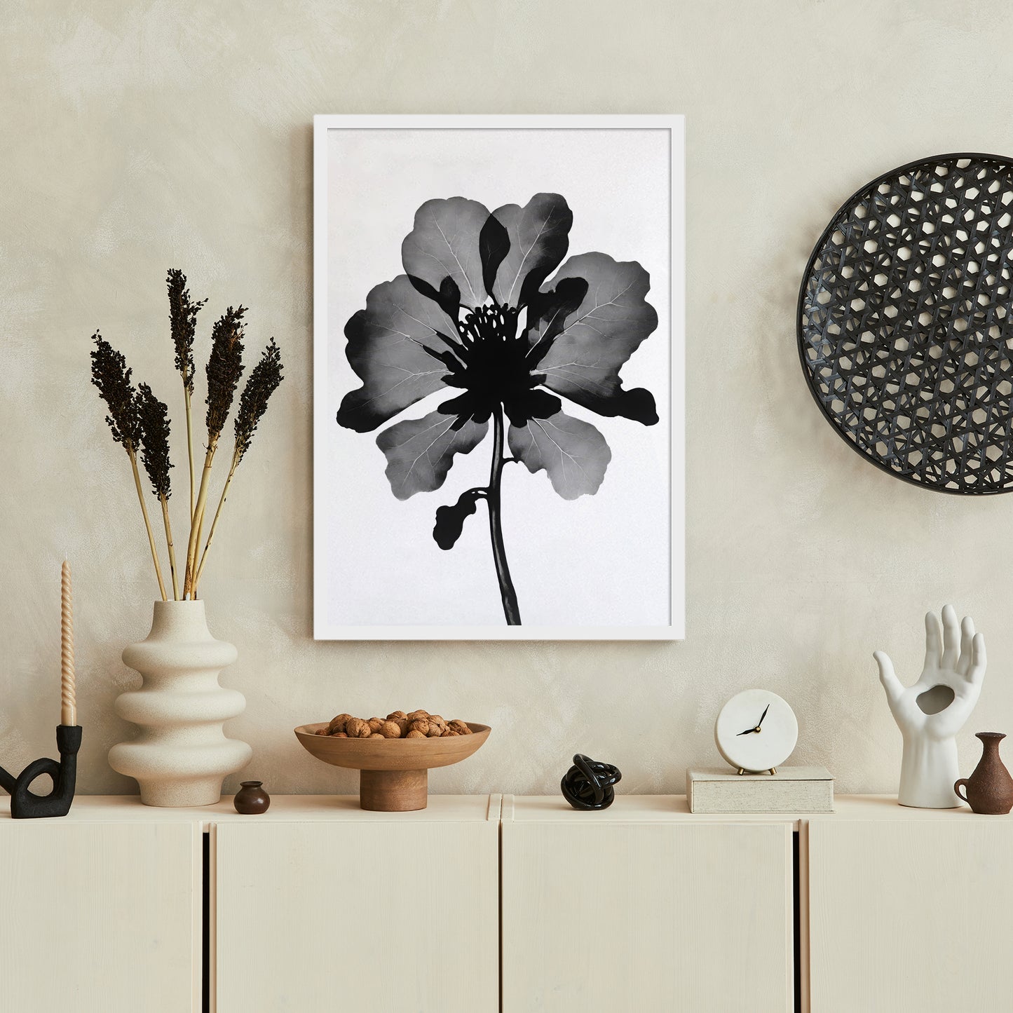 Floral Ink Scandinavian Poster