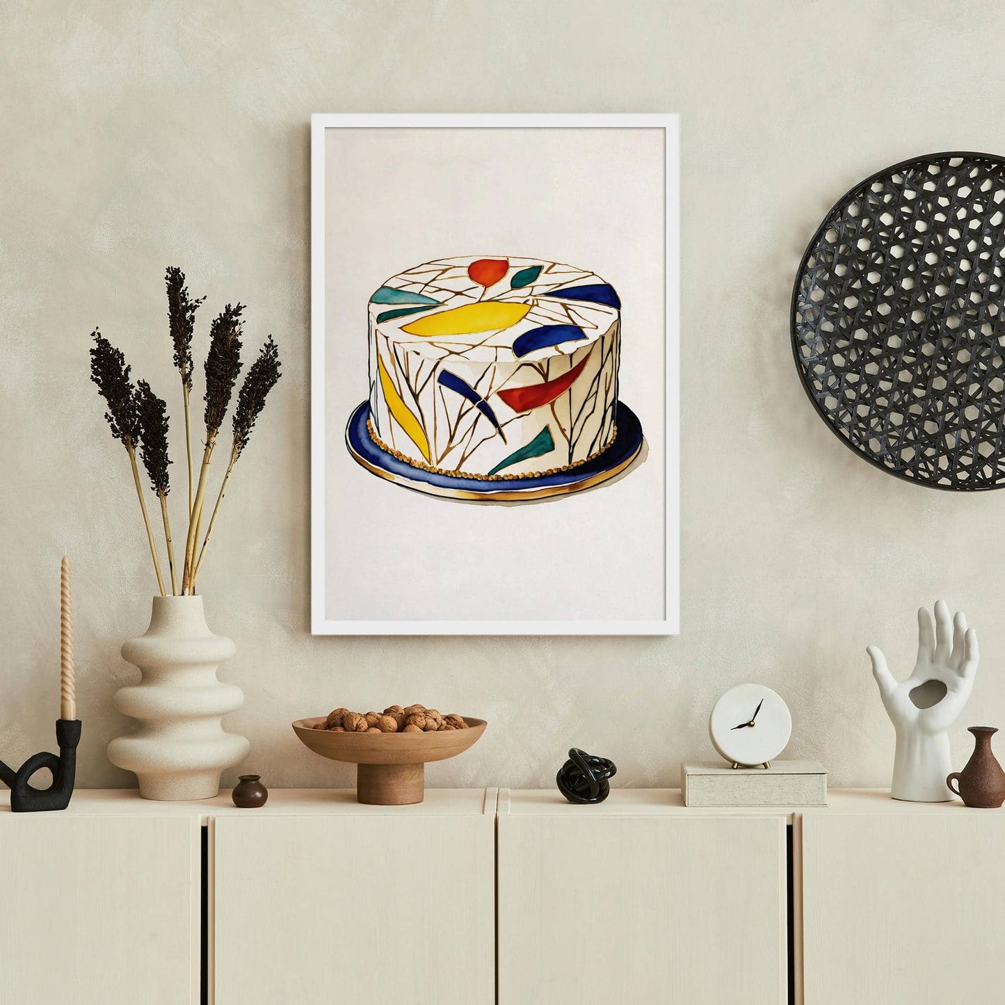 Kintsugi Cake Japanese Wall Art Print