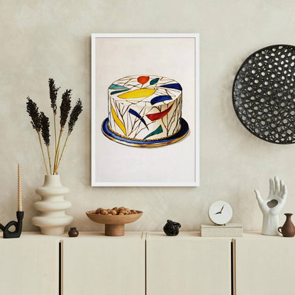 Kintsugi Cake Japanese Wall Art Print