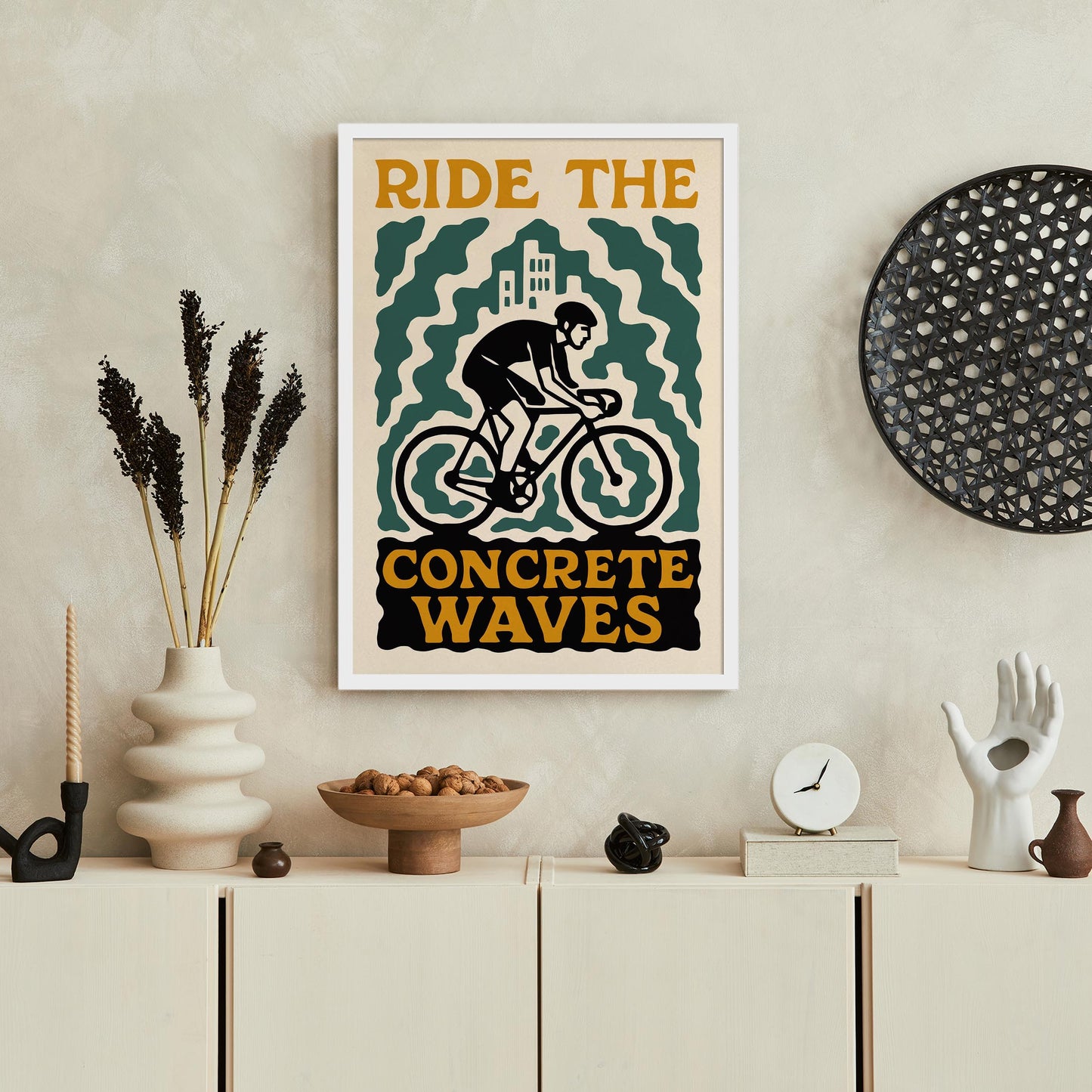 Retro Cycling Poster Print