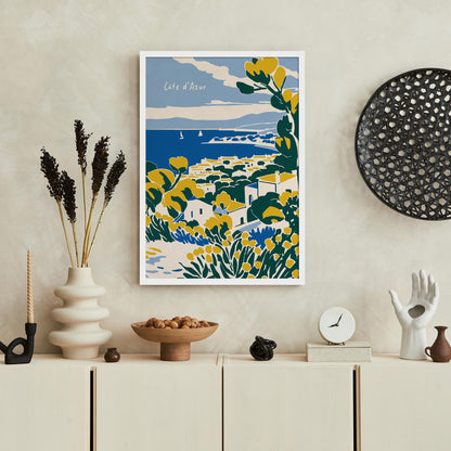 Cote d Azur Travel Artistic Poster