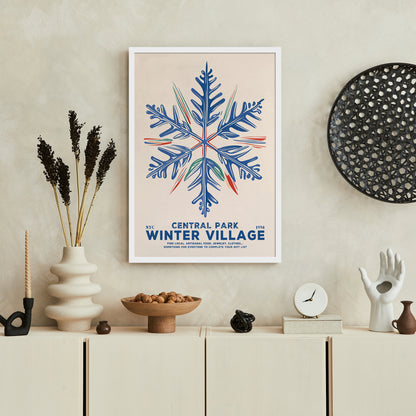 NYC Central Park Winter Village Poster