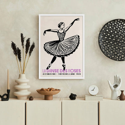1990 Retro French Ballerina Art Print