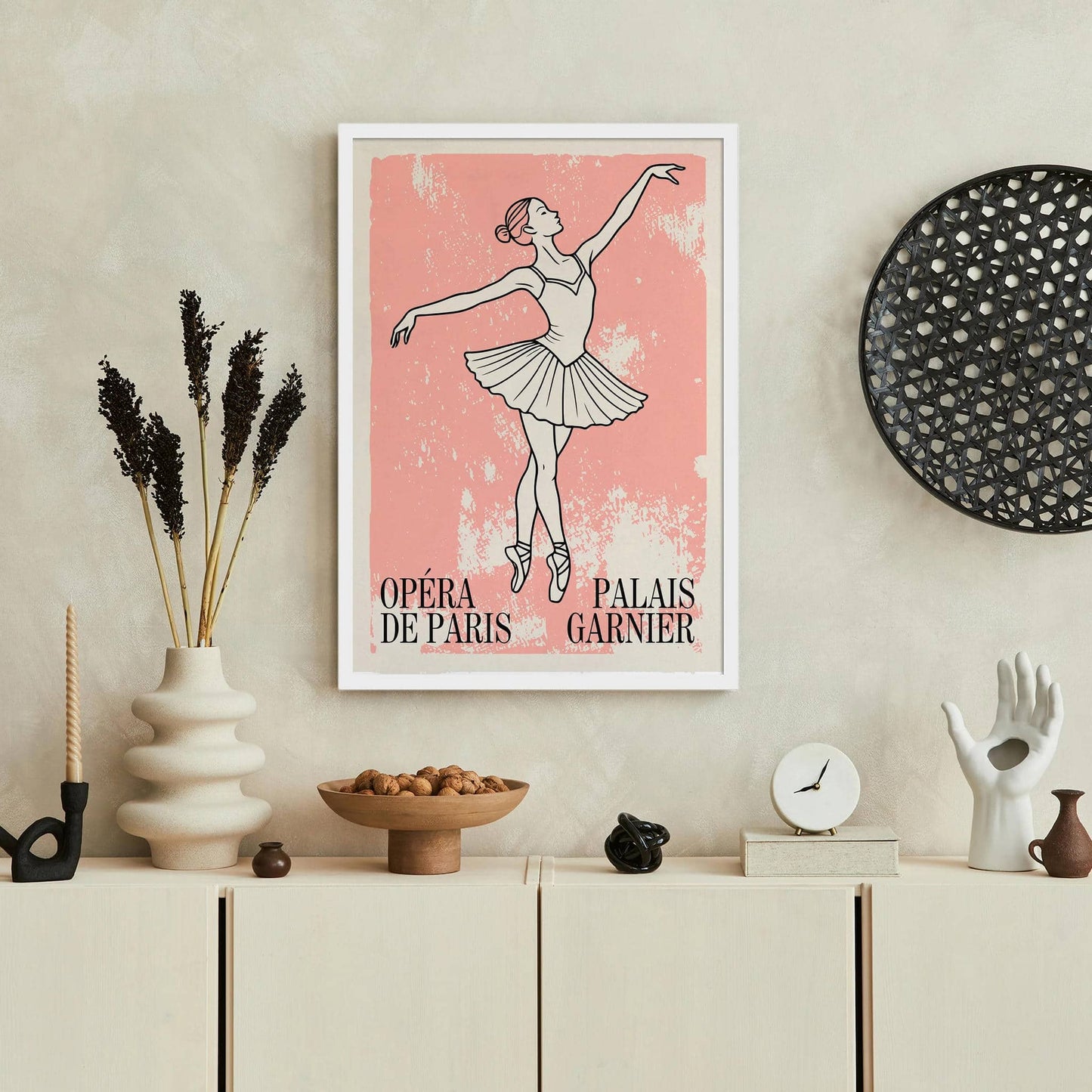 Opera De Paris Retro Ballet Art Print