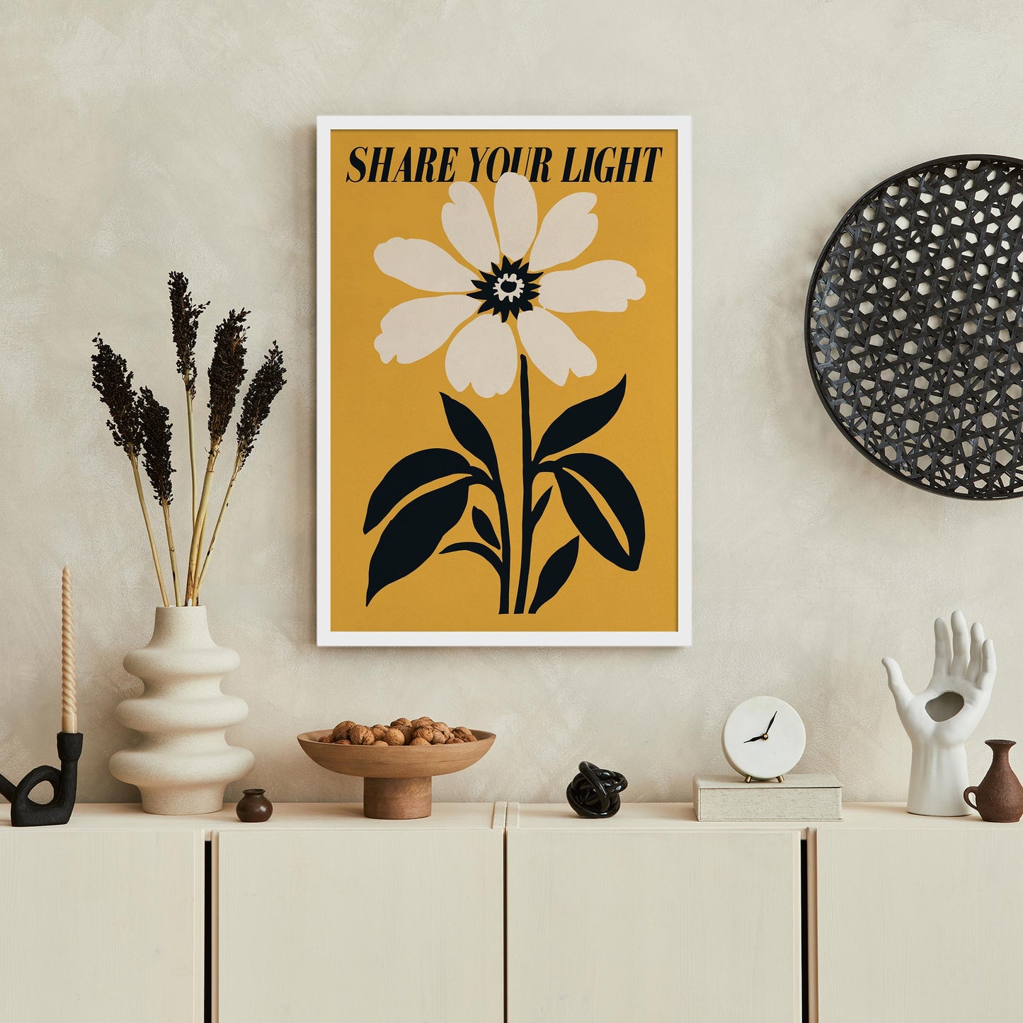 Share Your Light Floral Poster Print
