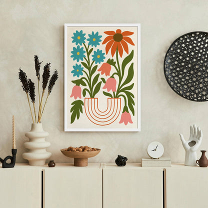 Boho Floral Wall Art - Trendy Print 2025