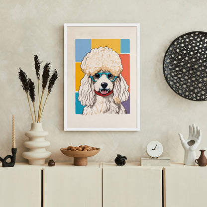 Noodle Poodle Dog Portrait Poster