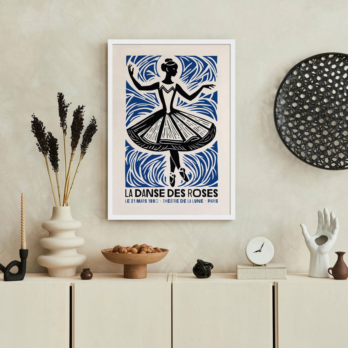 Retro Paris Ballet Poster Print