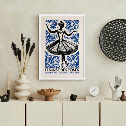 Retro Paris Ballet Poster Print