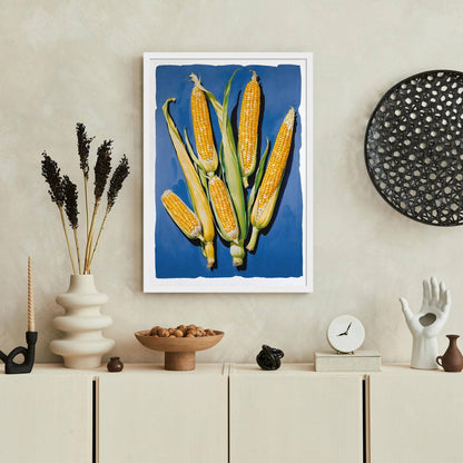Retro Corn Wall Art Print