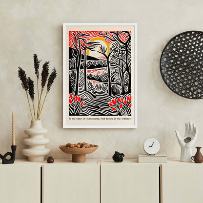 Scandinavian Forest Poster Print