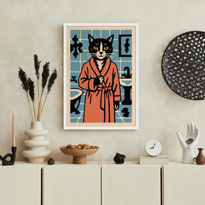 Bathroom Cat Wall Art