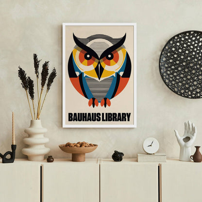 Bauhaus Library Owl Poster