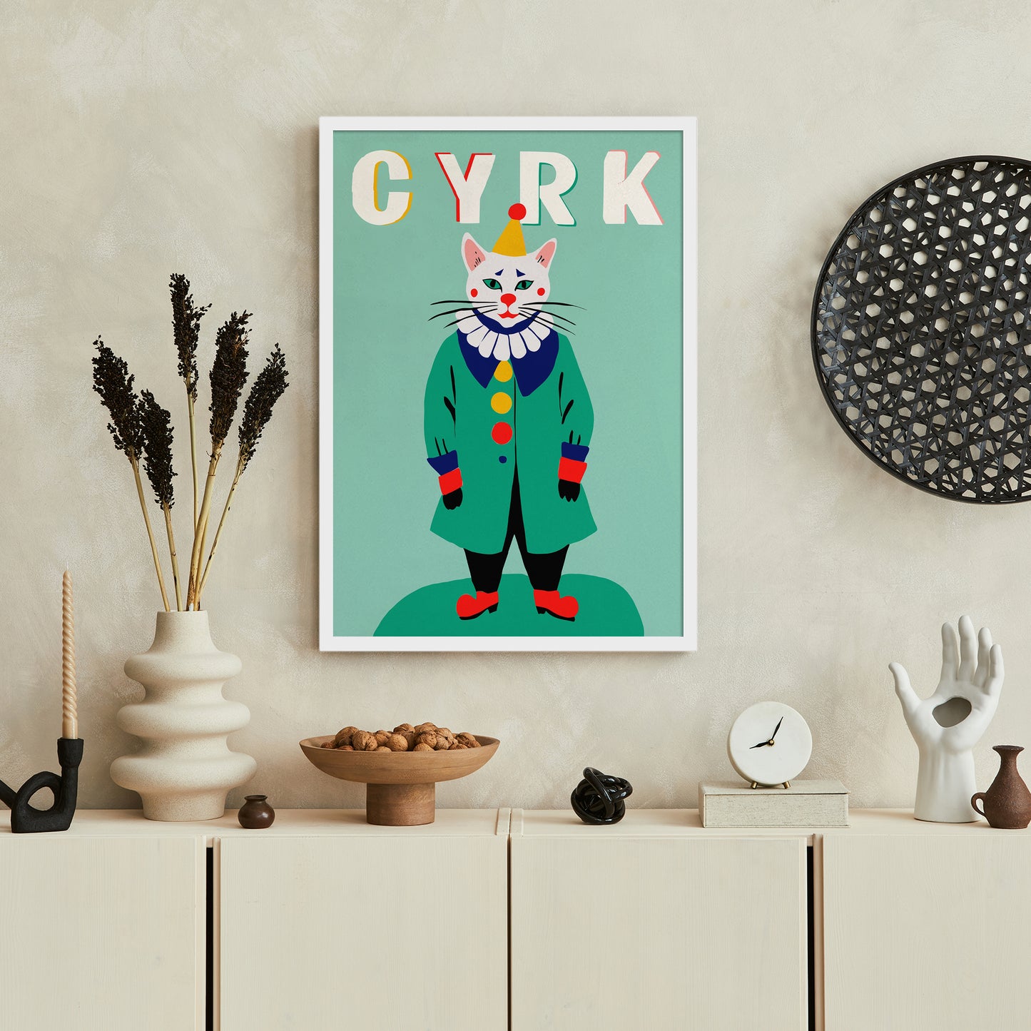 CYRK Polish Circus Green Vintage Poster