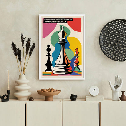 Tokyo Chess Museum Colorful Poster