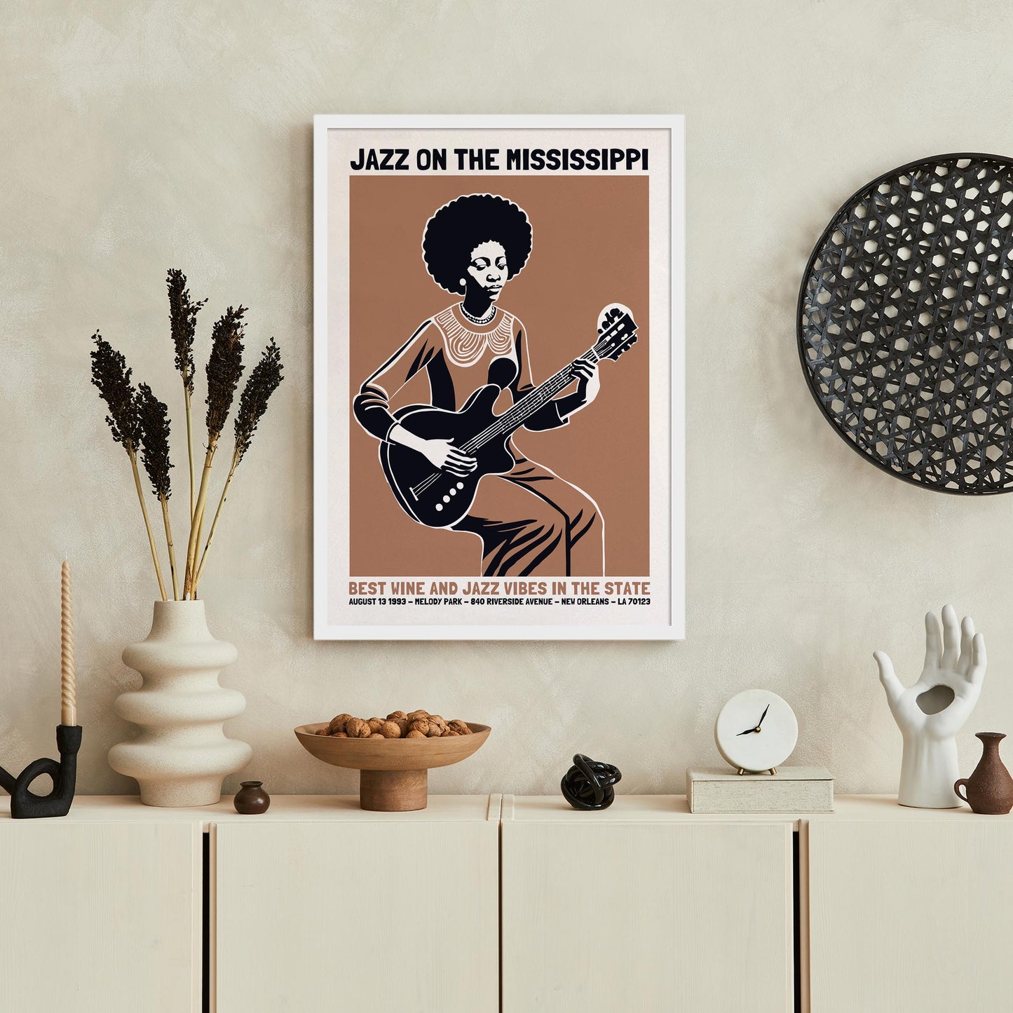 Jazz on the Mississippi Music Poster Print