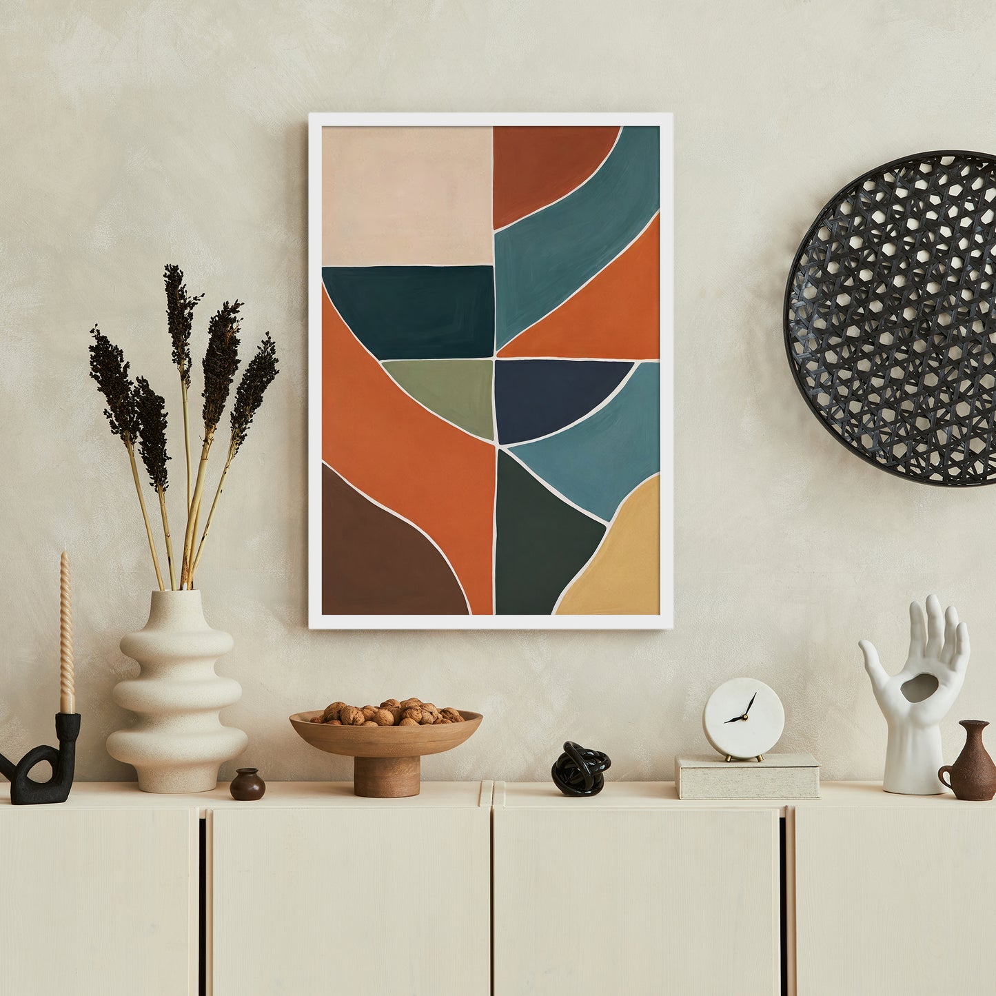 Modern Neutral Bohemian Art Print 2024