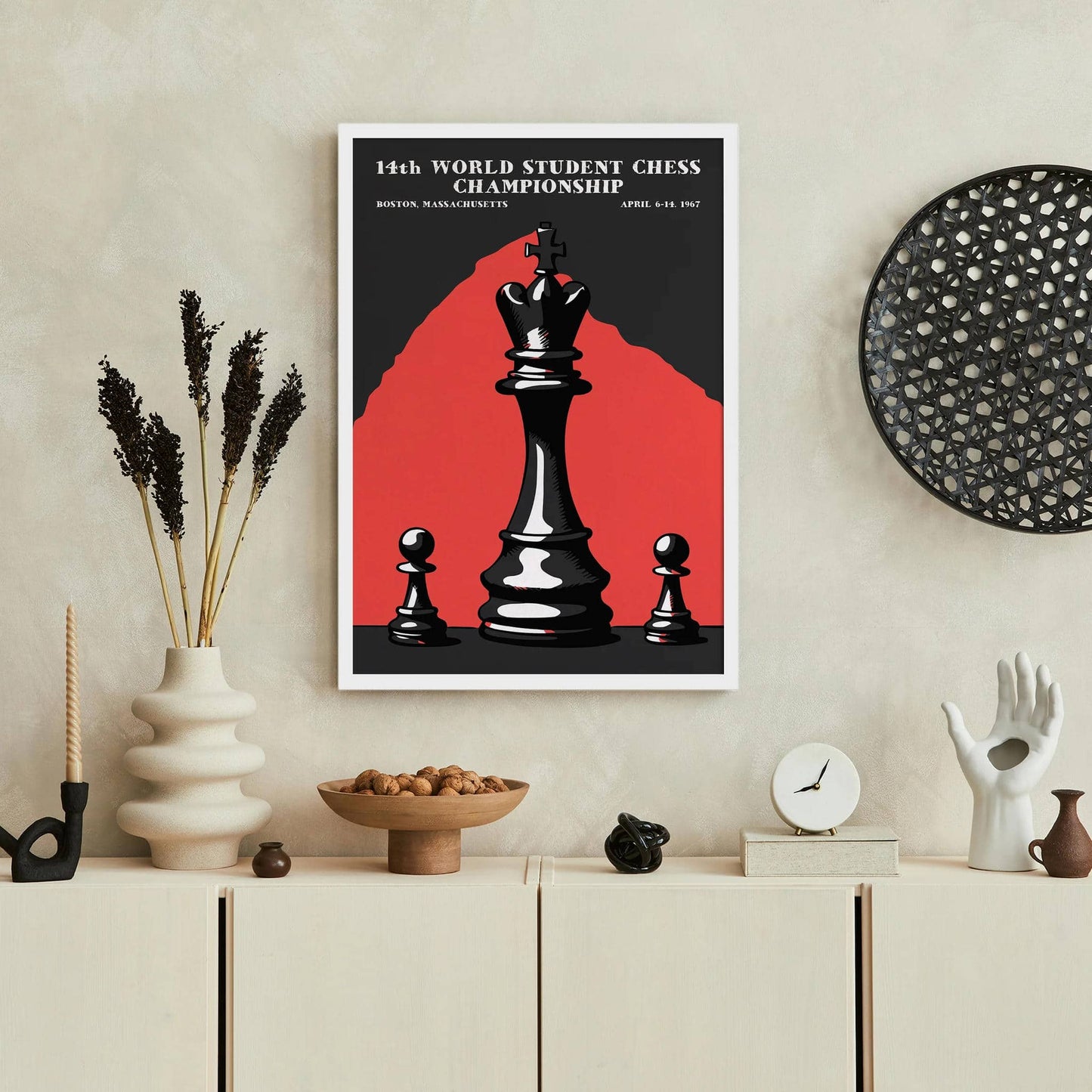 Vintage 1967 Chess Poster