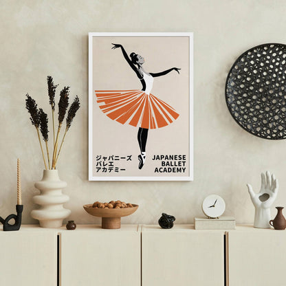 Japanese Ballet Academy Retro Print