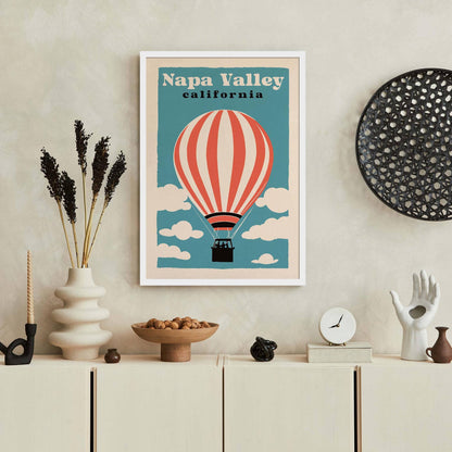 Napa Valley Balloon Poster Print