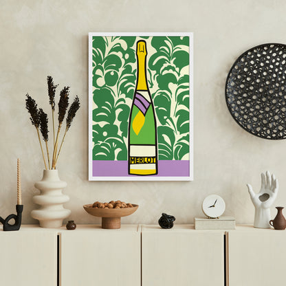 Merlot Champagne Vintage Poster