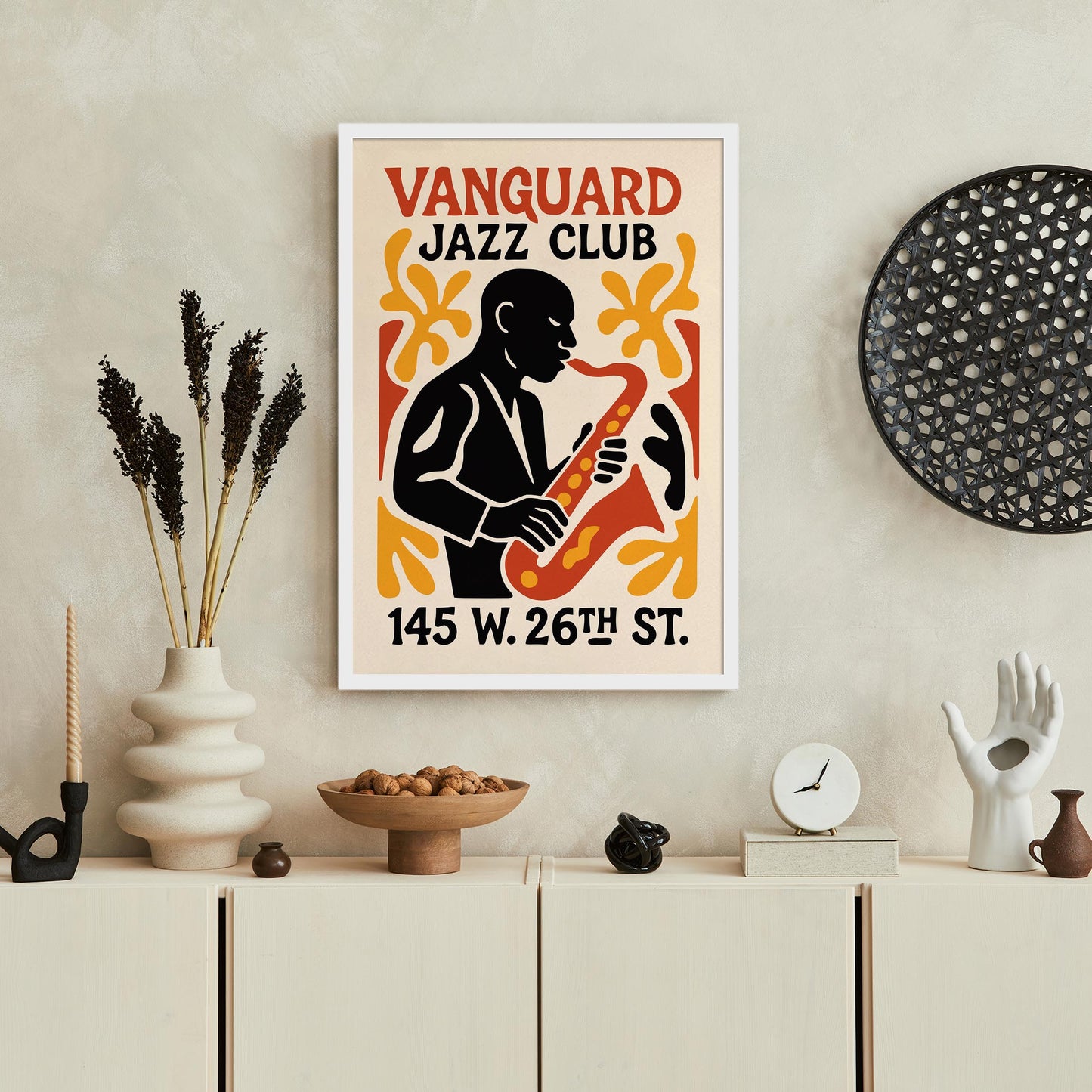 Jazz Club Sax Poster Print